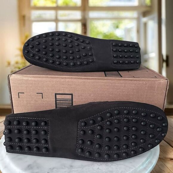 Massimo Matteo Leather Nubuck Suede Penny Driver Slip On